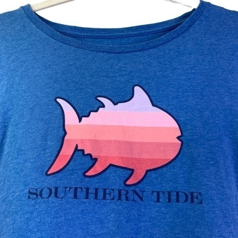 SOUTHERN TIDE Blue & Pink Fish Graphic T-Shirt - Picture 2 of 5